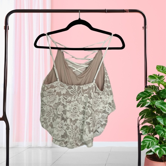 Express Criss Cross Lace Top - Size Small - Picture 3 of 5